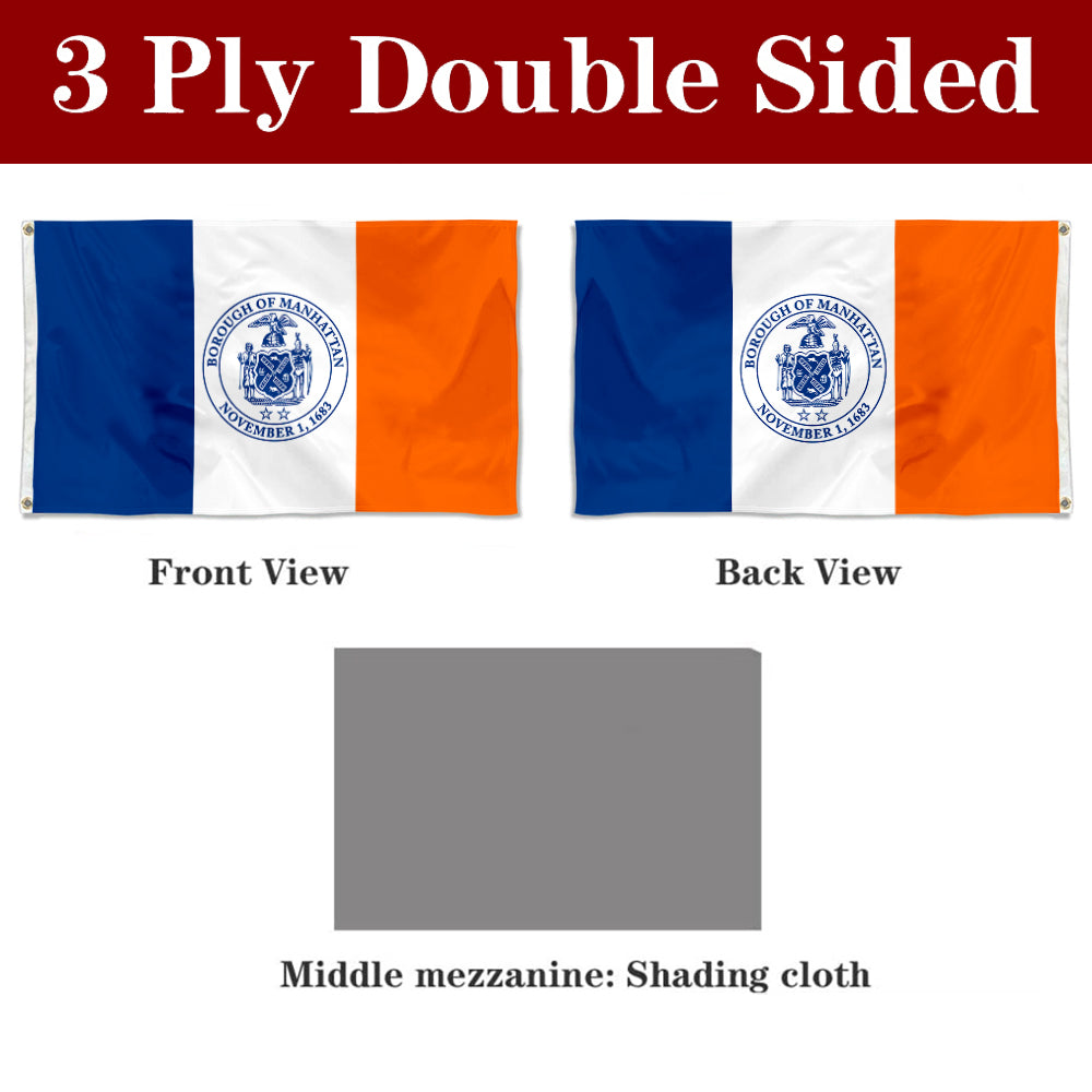 Fyon Manhattan New York County Flag Banner