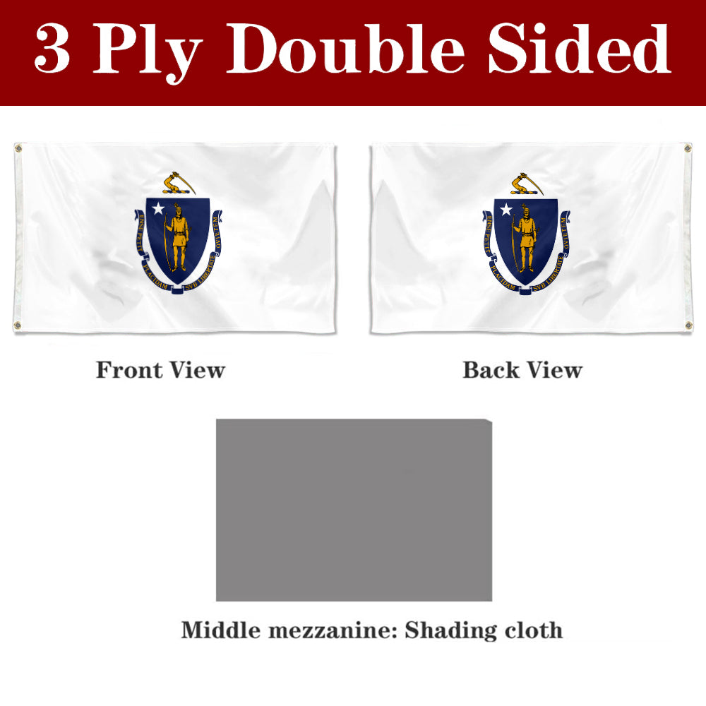 Fyon Massachusetts Flag Banner