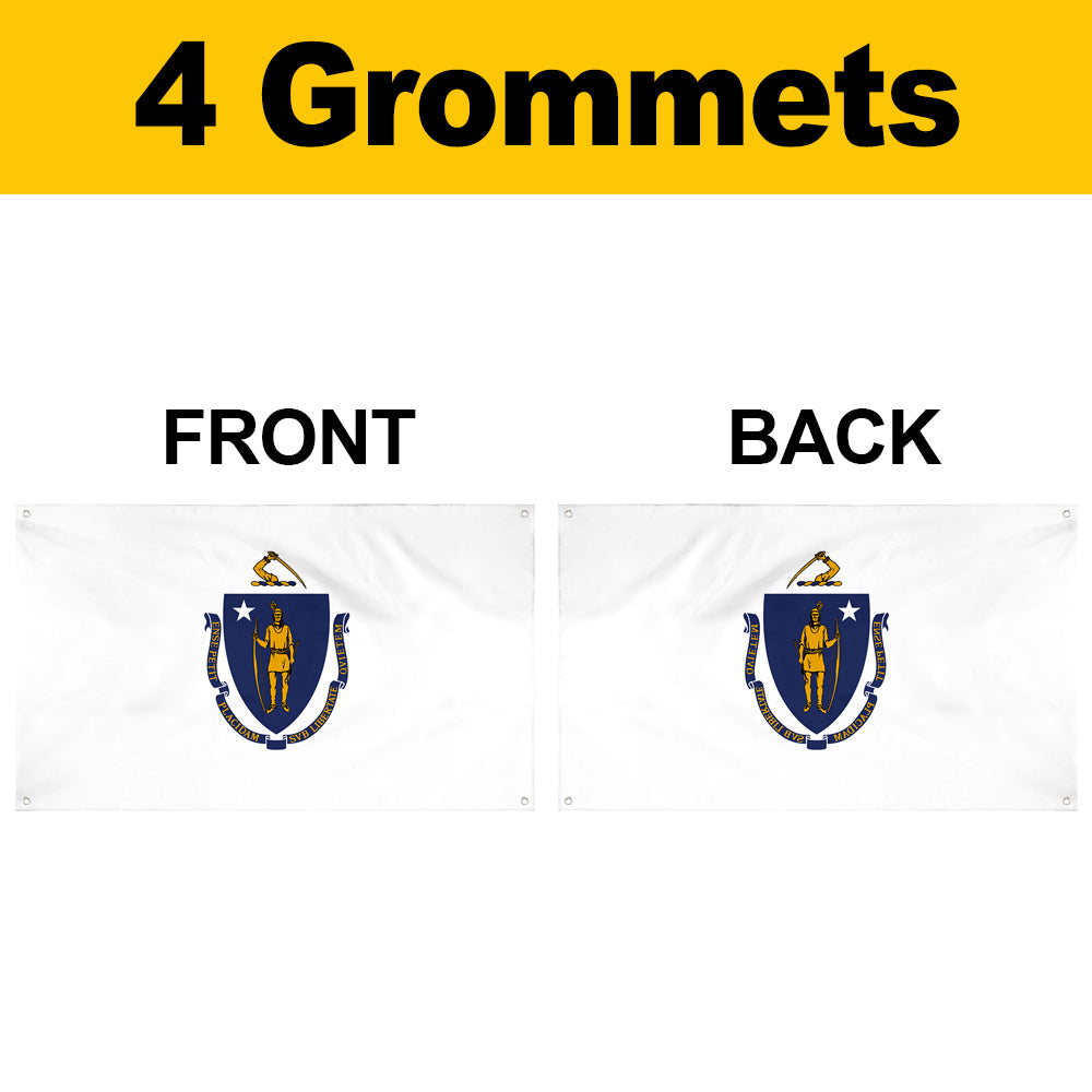 Fyon Massachusetts Flag Banner
