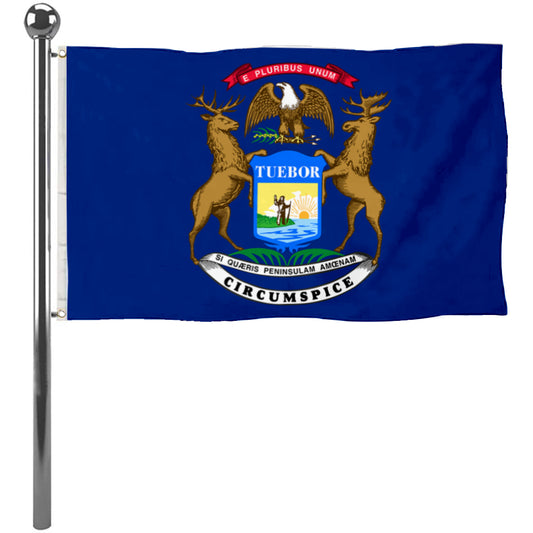 Fyon Michigan Flag Banner