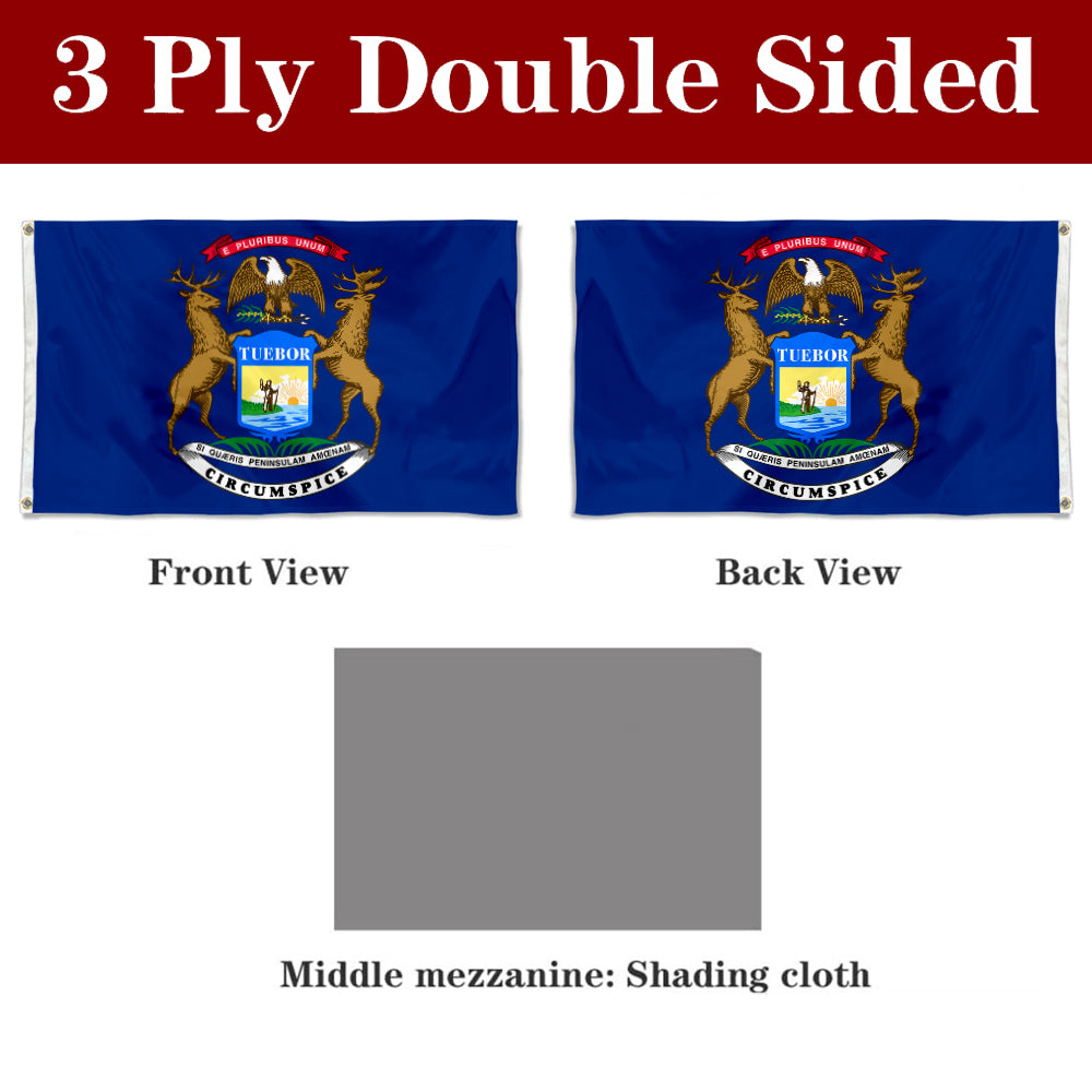 Fyon Michigan Flag Banner