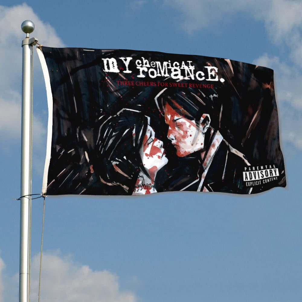 Fyon Double-sided My Chemica Romance Flag Three Cheers For Sweet Revenge Flags Banner