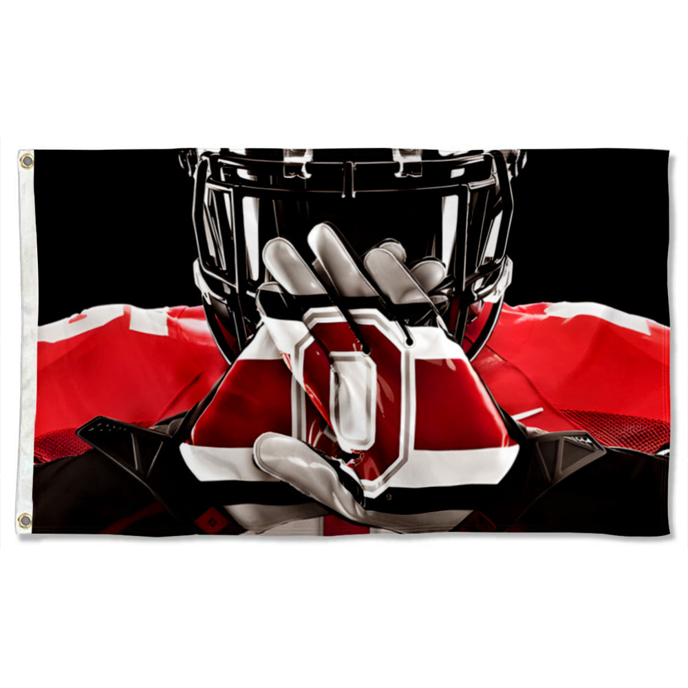 Fyon NCAA Ohio State Buckeyes Gloves Helmet Flag Indoor and outdoor ba