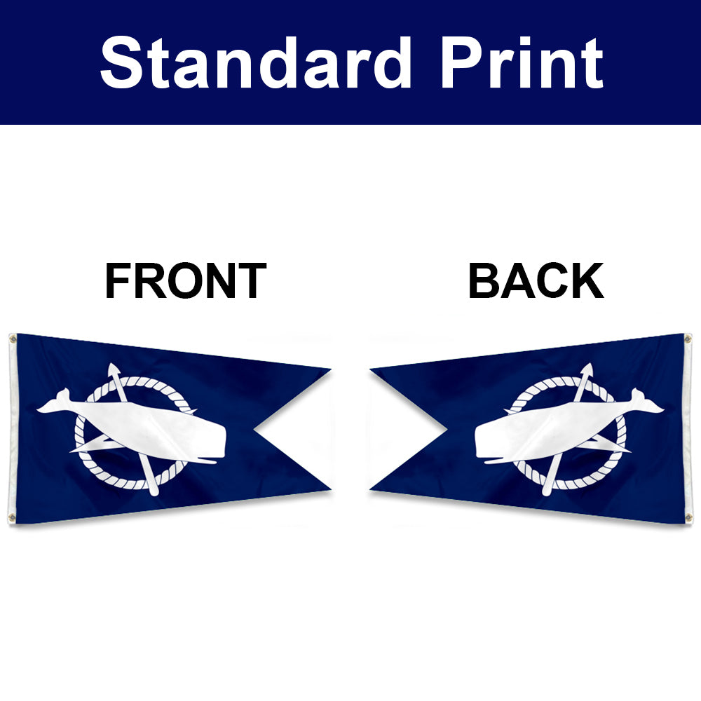 The de facto flag of Nantucket Banner landscape Massachusetts Flag