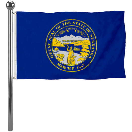 Fyon Nebraska Flag Banner