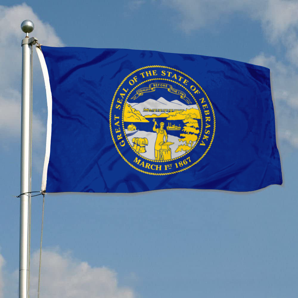 Fyon Nebraska Flag Banner