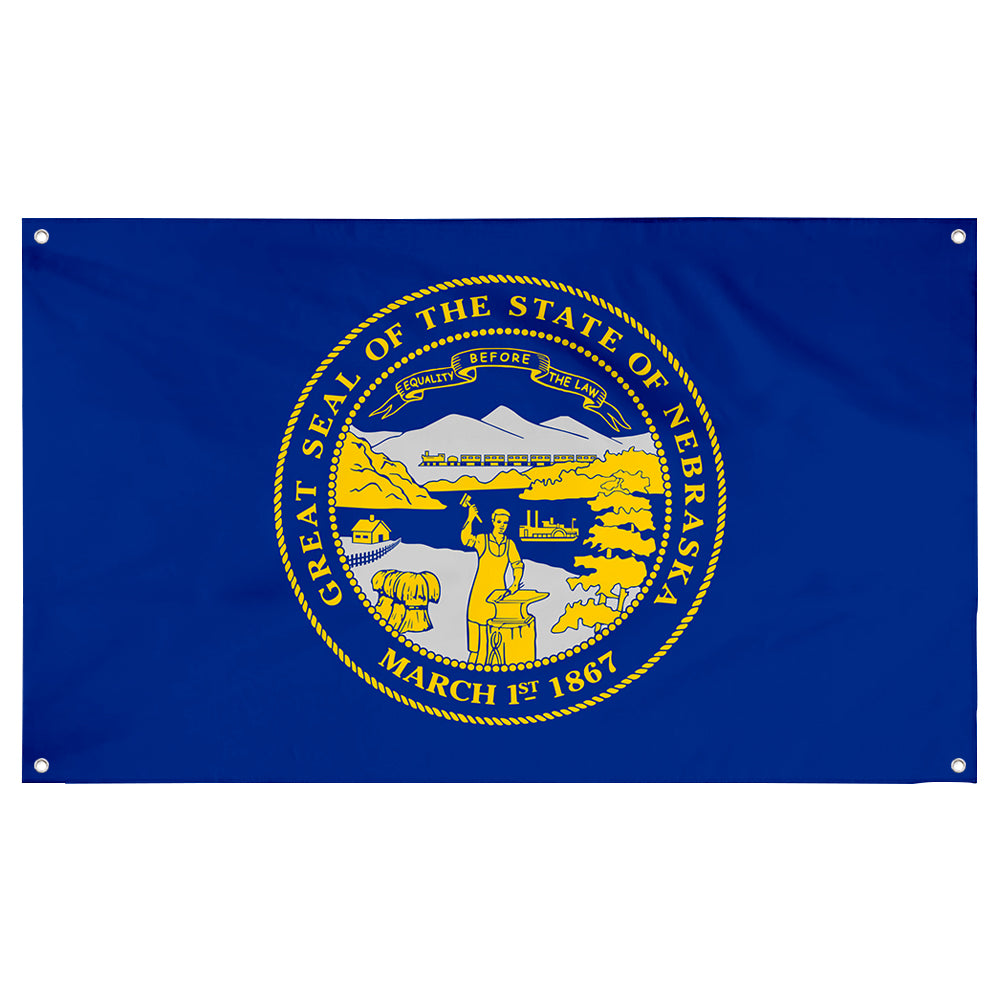 Fyon Nebraska Flag Banner