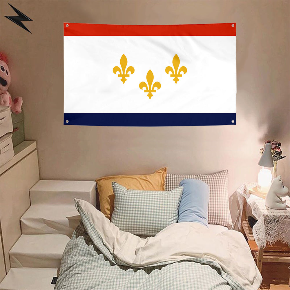 Fyon Louisiana banner city of New Orleans Flag