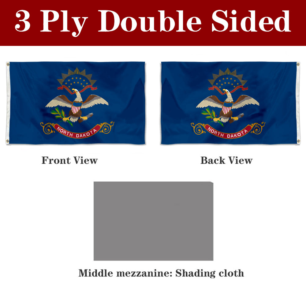 Fyon North Dakota Flag Banner
