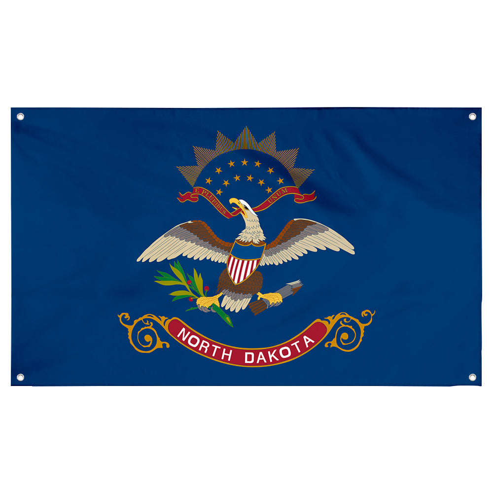 Fyon North Dakota Flag Banner