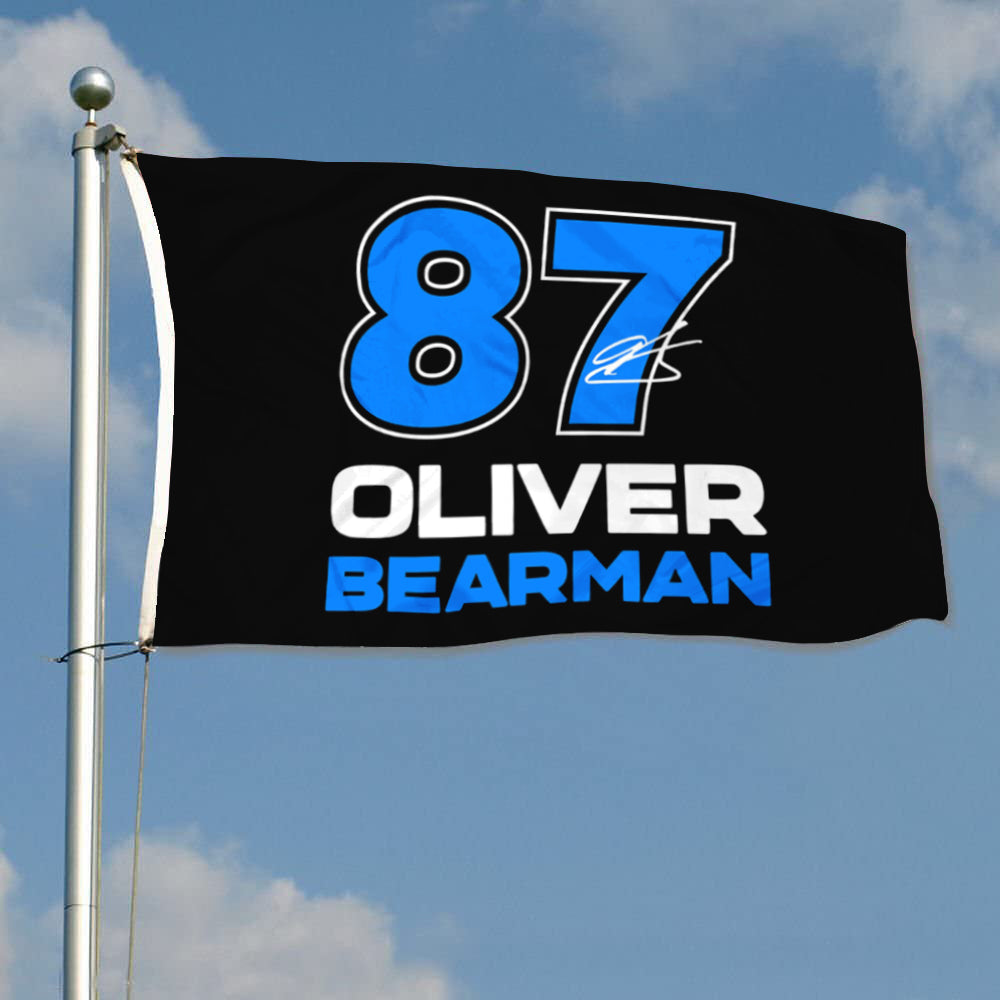 Fyon Oliver Bearman #87 Flag Racing Flags Banner