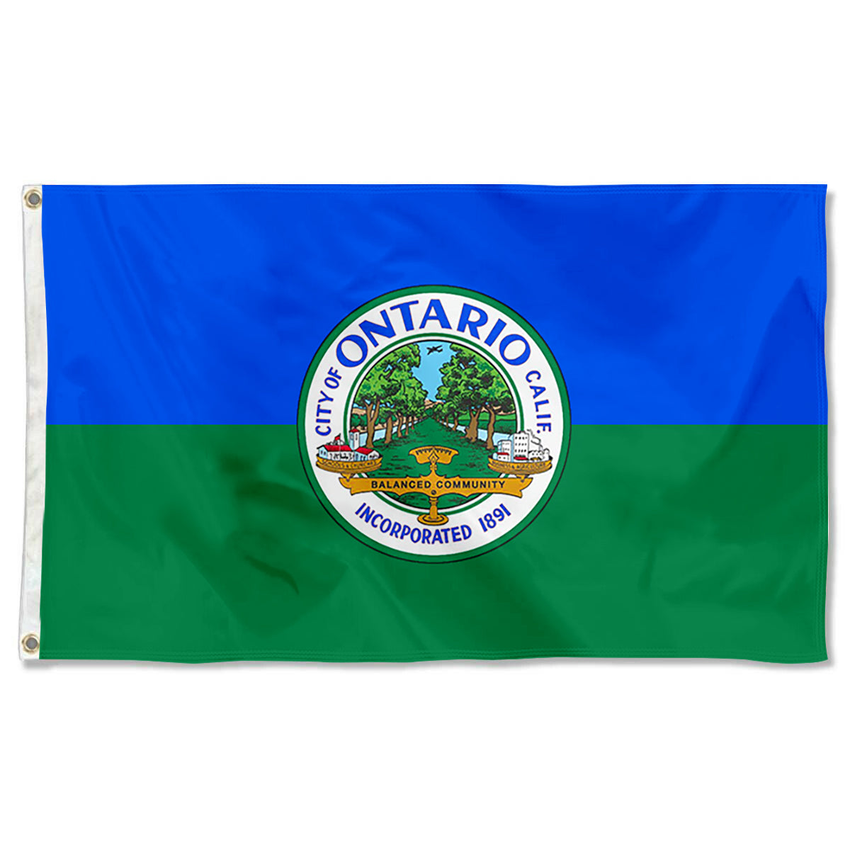 Fyon Ontario, California Flag Banner
