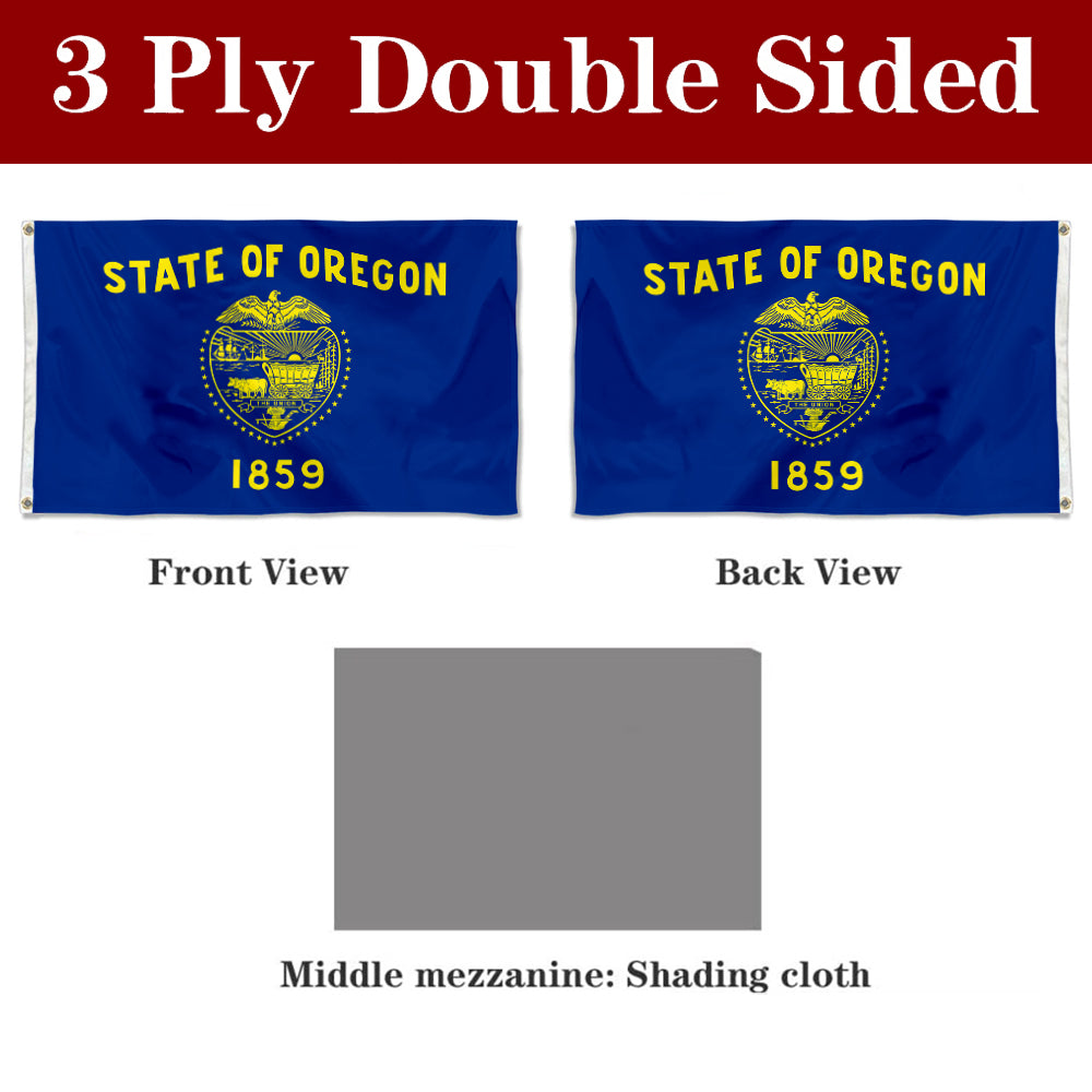 Fyon State of Oregon 1859 Flag Banner