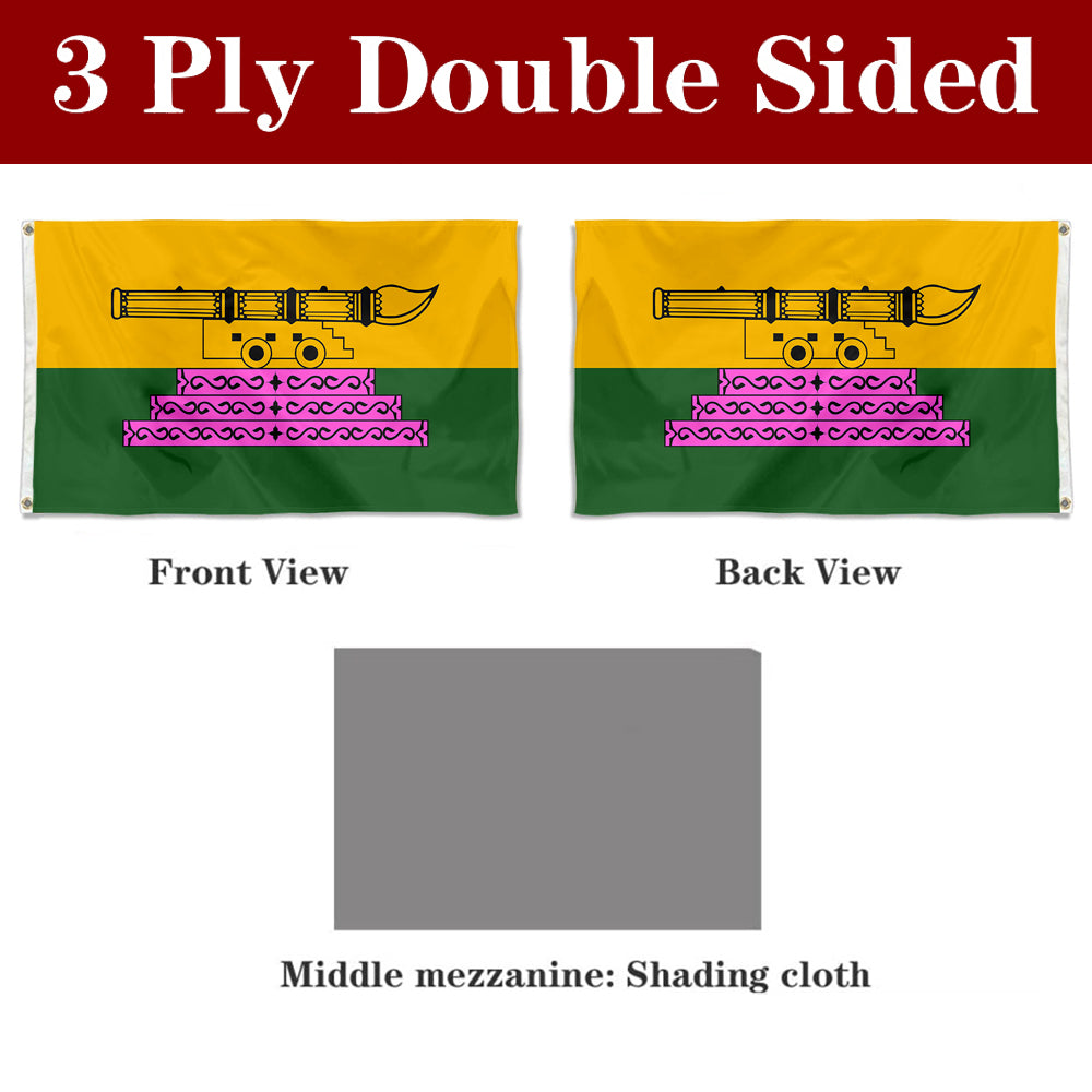 Fyon Double-sided Pattani Province, Thailand Flag Banner
