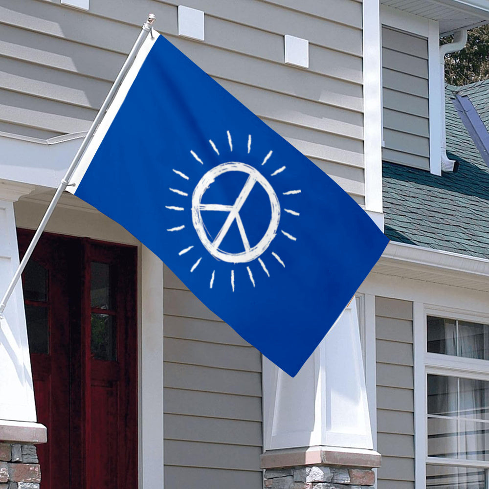 Fyon Peace Blue Flag indoor and outdoor Banner
