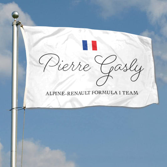 Fyon Pierre Gasly Shirt with Grommet Flag Banner