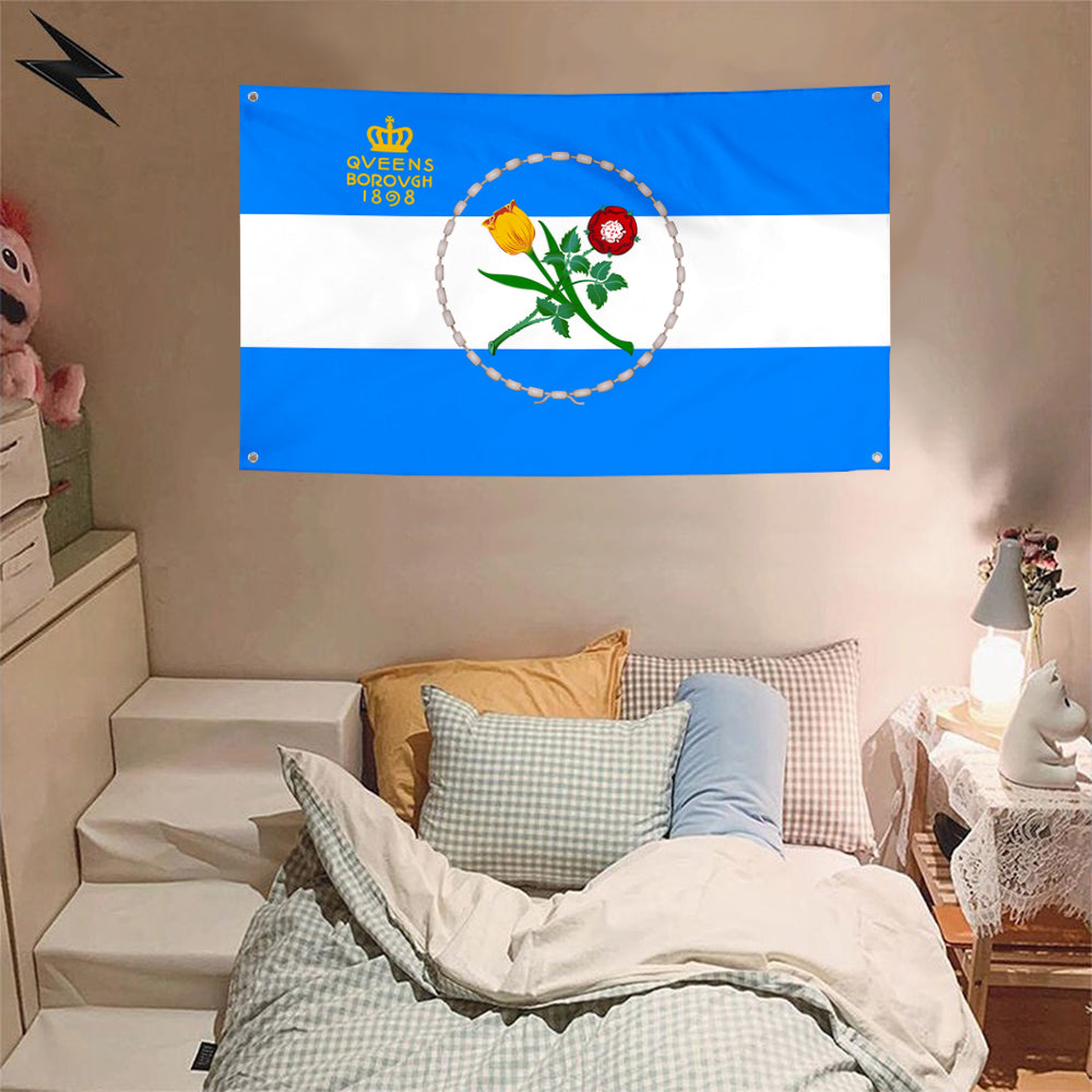 Fyon Queens County, New York Flag Banner
