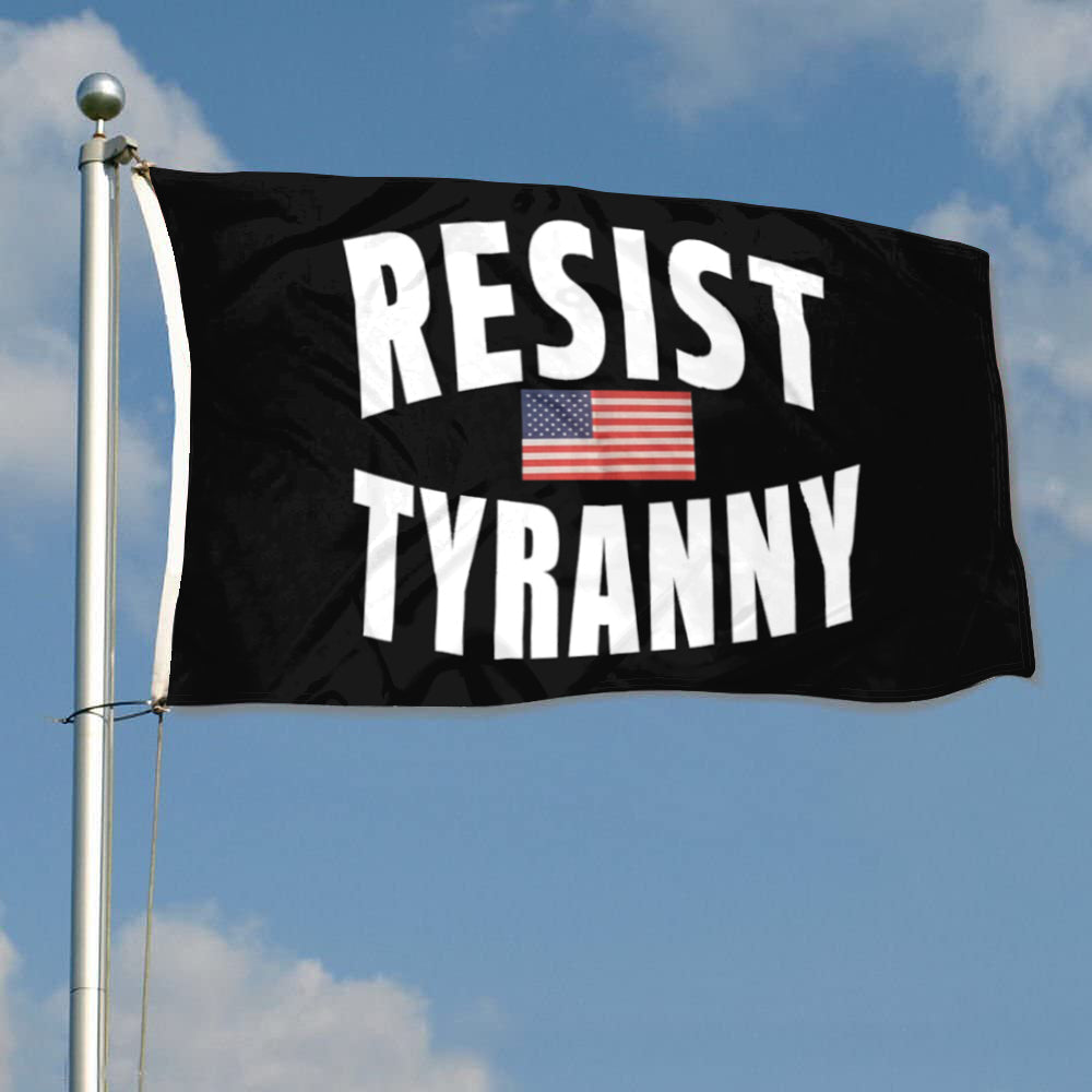Fyon Resist Tyranny Flag Indoor and Outdoor Banner