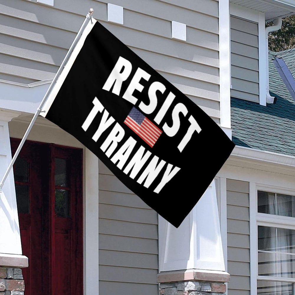 Fyon Resist Tyranny Flag Indoor and Outdoor Banner