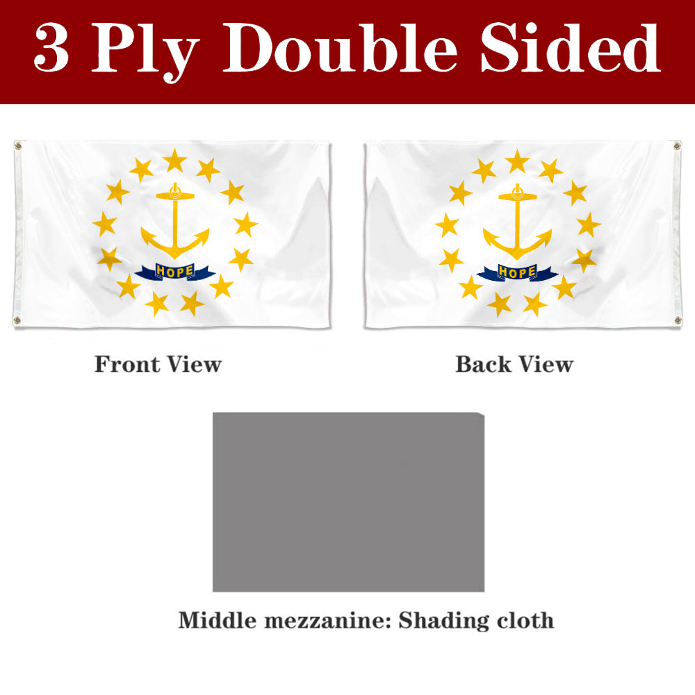Fyon Rhode Island Flag Banner