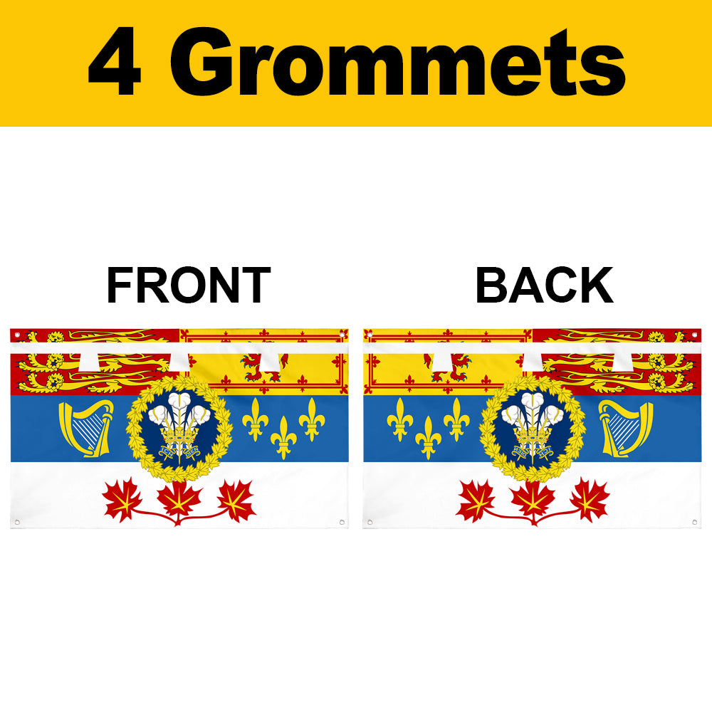 Fyon Royal Standard of the Prince of Wales (in Canada) Flag Banner