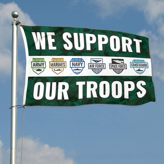 Fyon SUPPORT OUR TROOPS Flag Indoor and outdoor banner