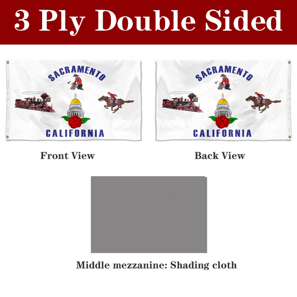 Fyon Sacramento, California Flag Banner (1964–1989)
