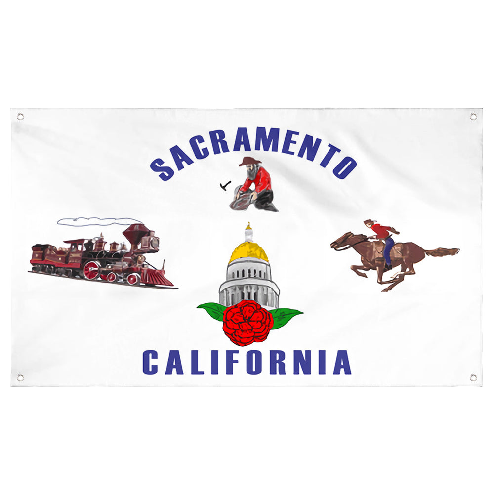 Fyon Sacramento, California Flag Banner (1964–1989)