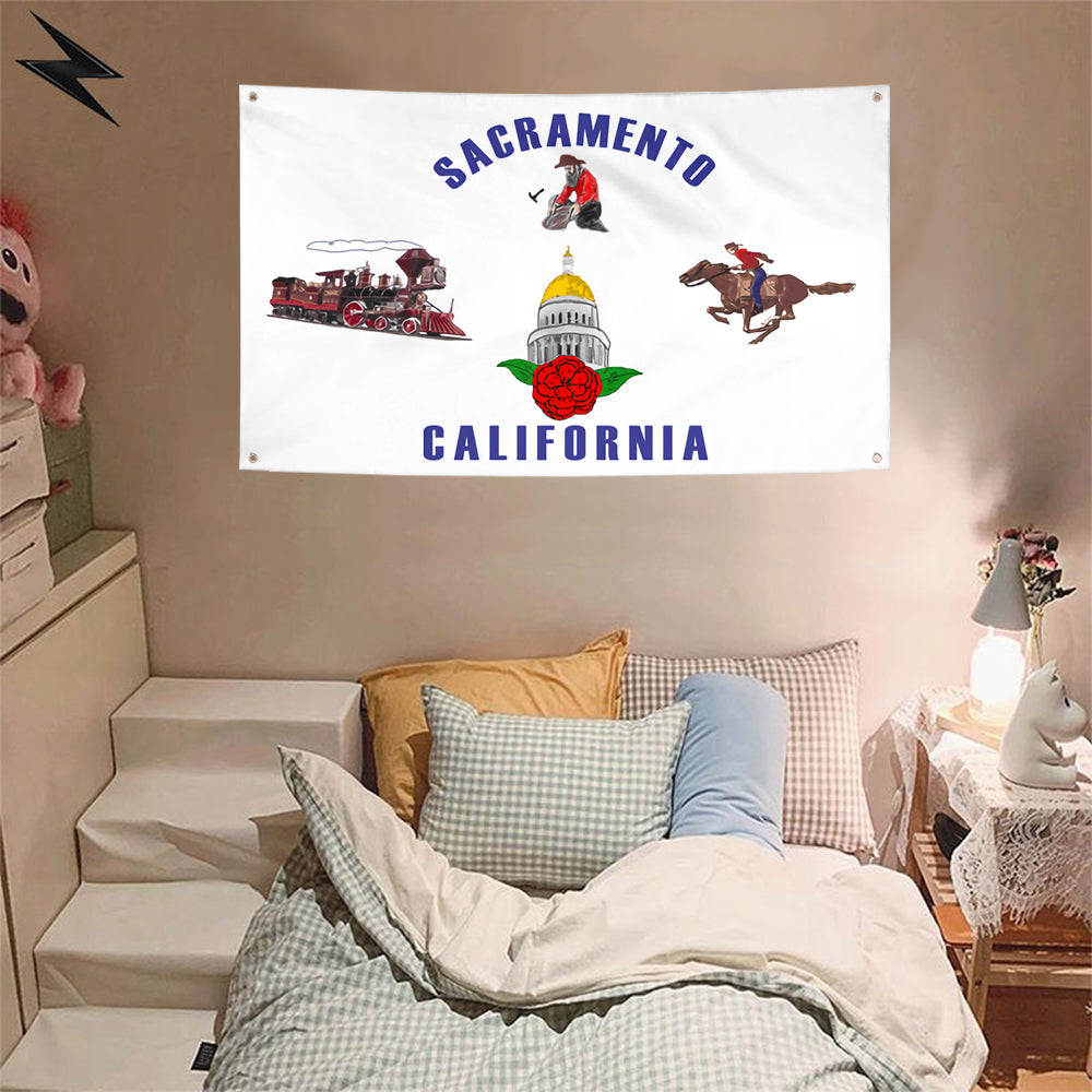 Fyon Sacramento, California Flag Banner (1964–1989)