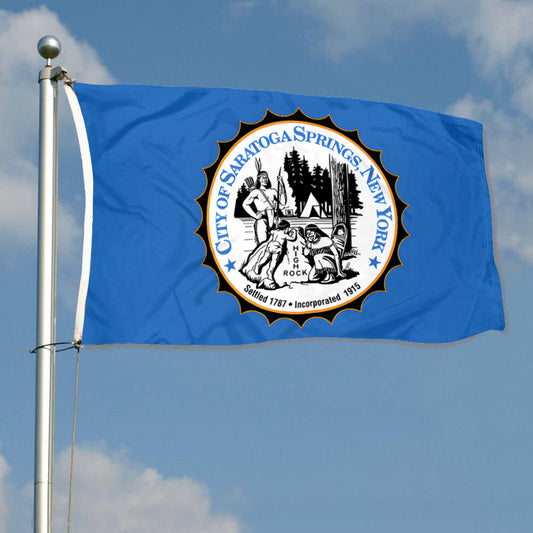 Fyon Saratoga Springs, New York Flag Banner