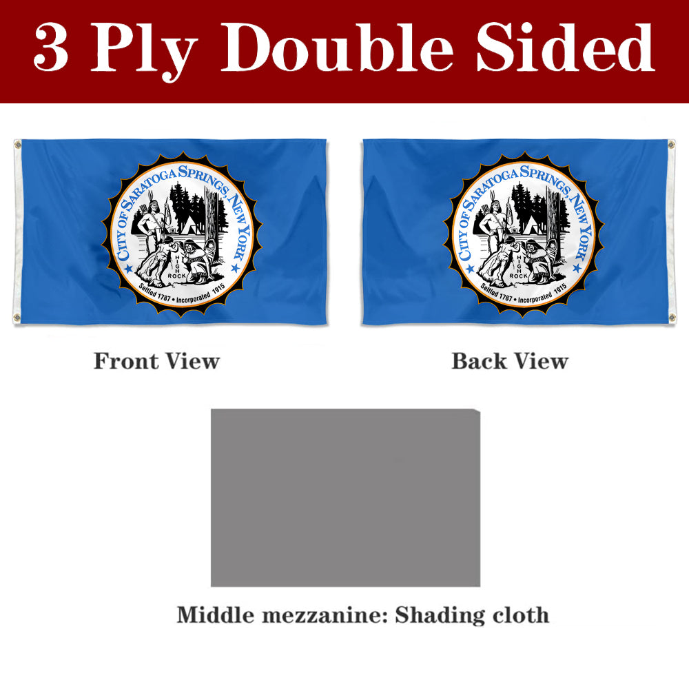 Fyon Saratoga Springs, New York Flag Banner