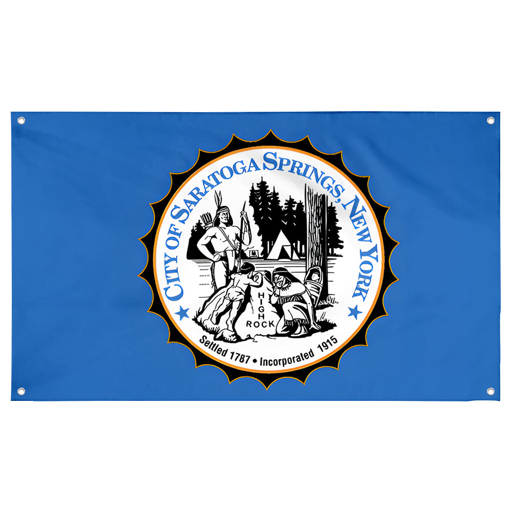 Fyon Saratoga Springs, New York Flag Banner