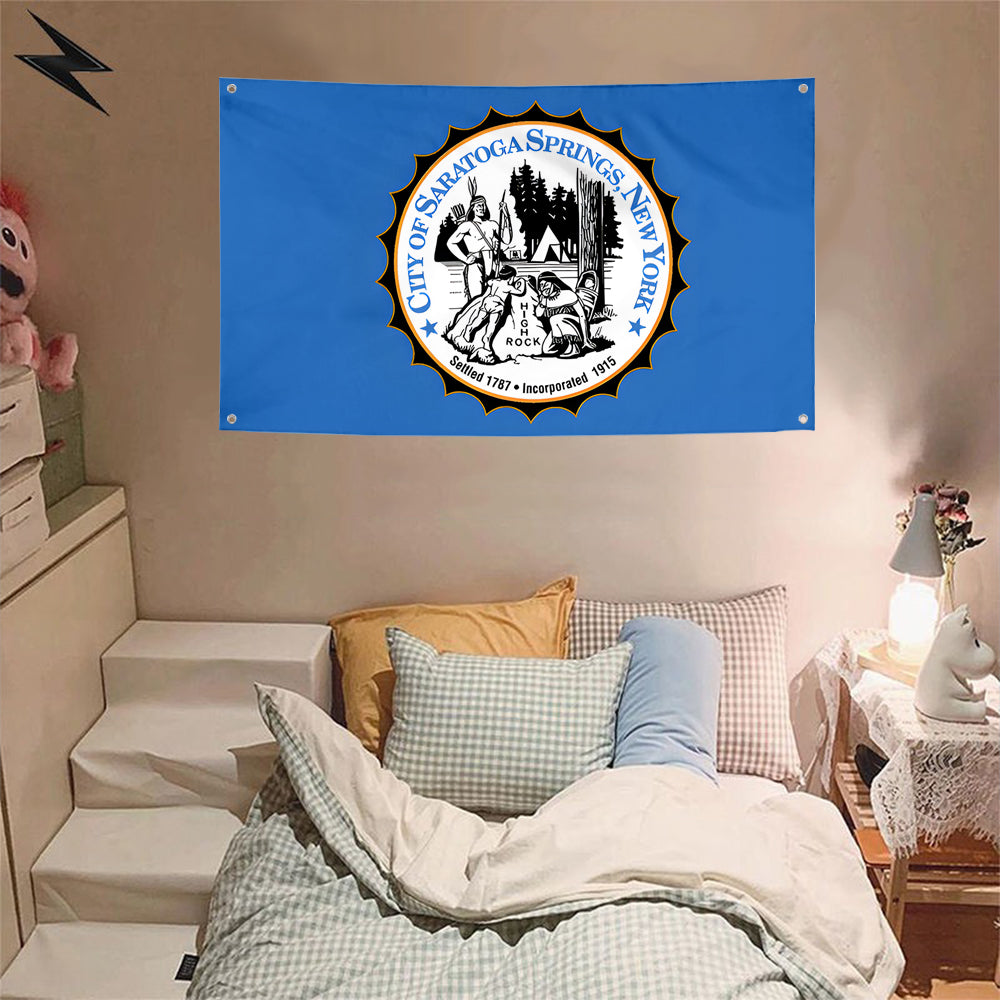Fyon Saratoga Springs, New York Flag Banner