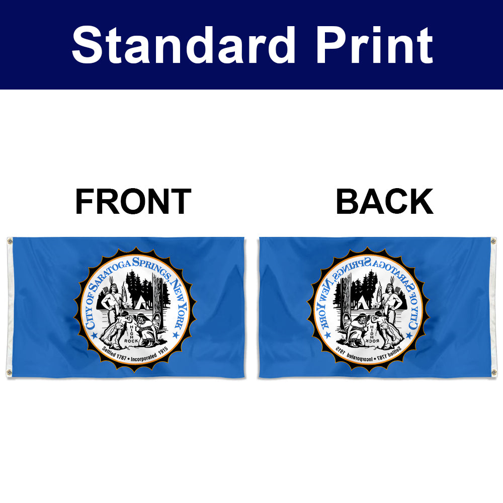 Fyon Saratoga Springs, New York Flag Banner