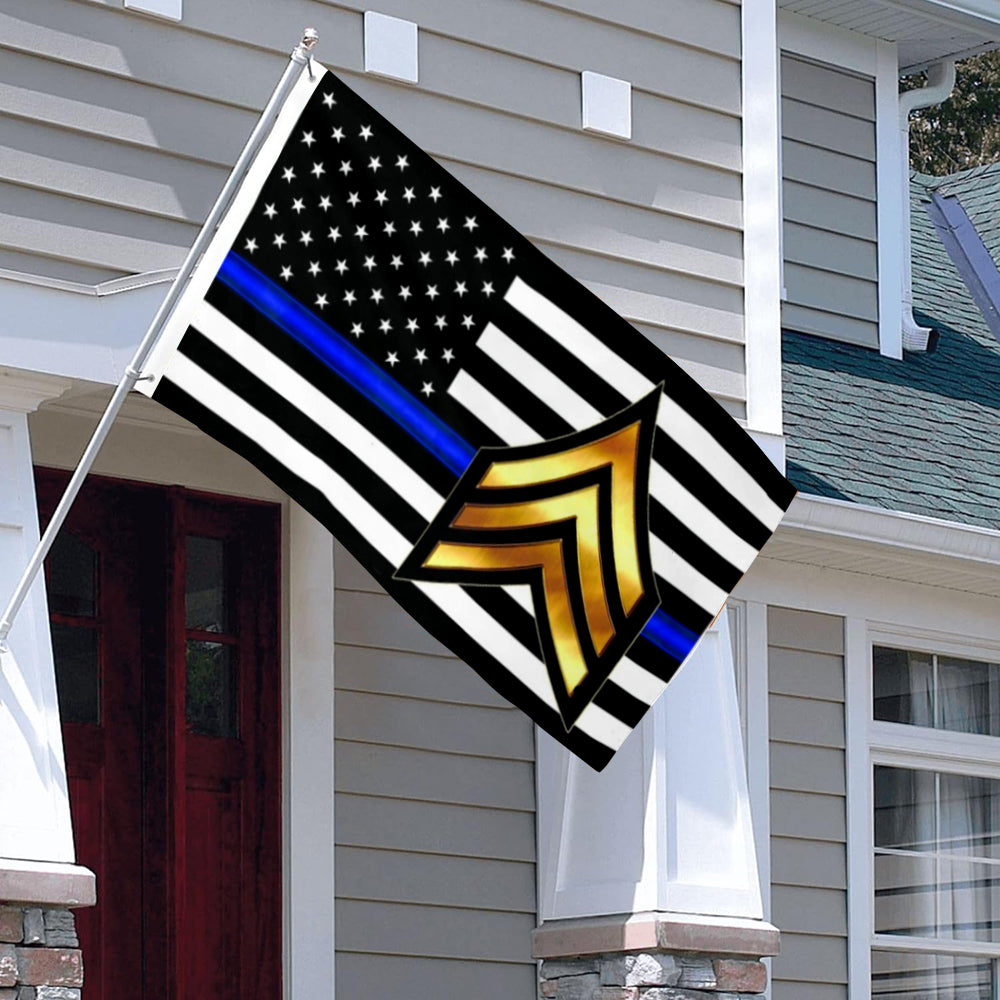 Fyon Sgt Thin Blue Line Flag indoor and outdoor Banner