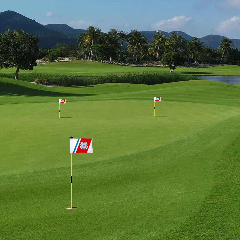 Fyon Standard Golf Flag Double Side US Coast Guard Golf Pin Flag Banner