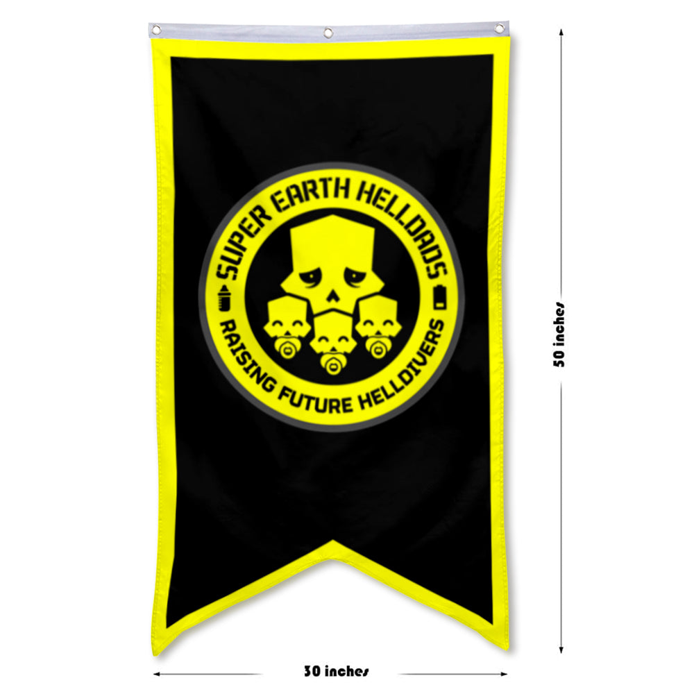 Fyon Super Earth Helldads Flag Game Flags Banner
