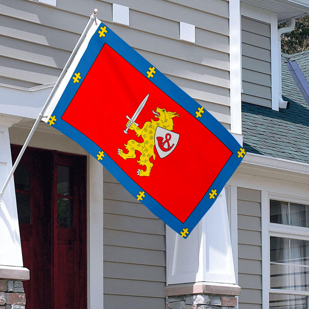 Fyon Double-sided Taurage County, Lithuania Flag Banner