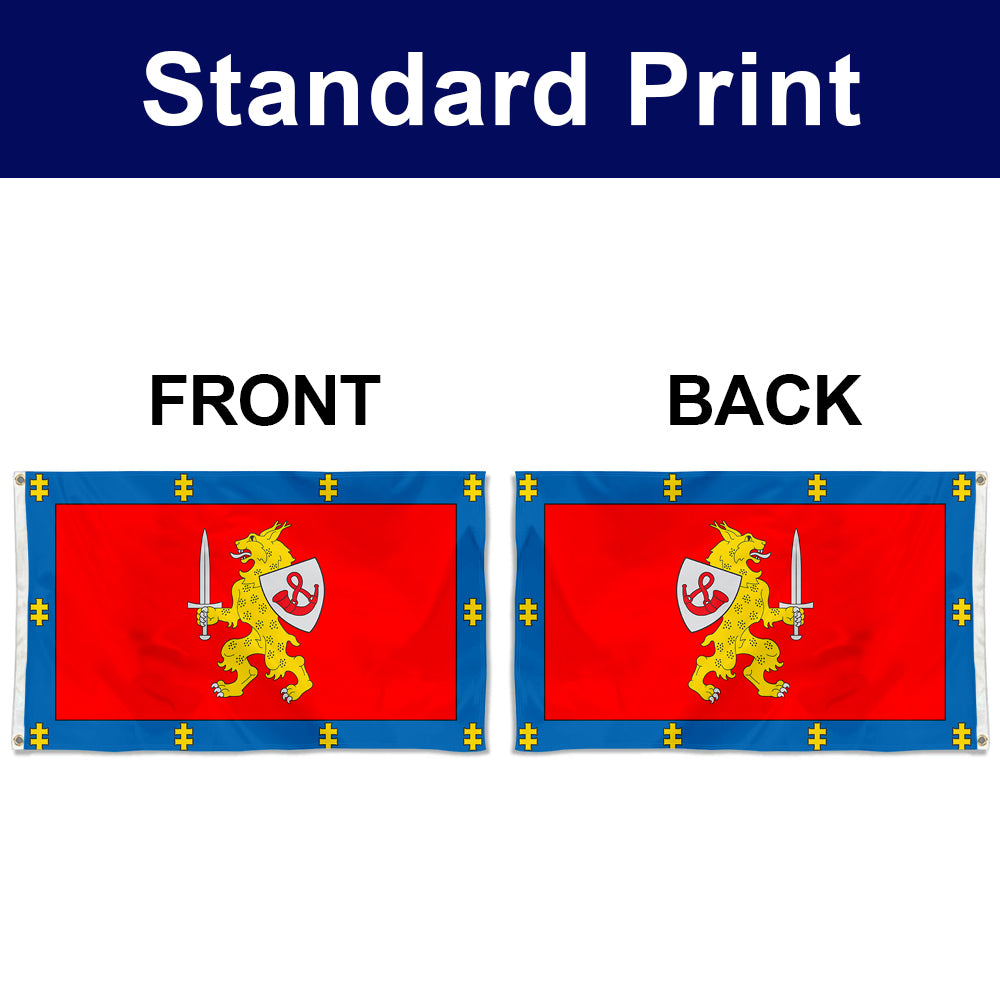 Fyon Double-sided Taurage County, Lithuania Flag Banner