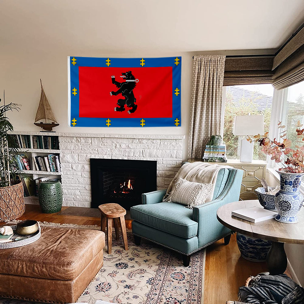Fyon Double-sided Telsiai County, Lithuania Flag Banner