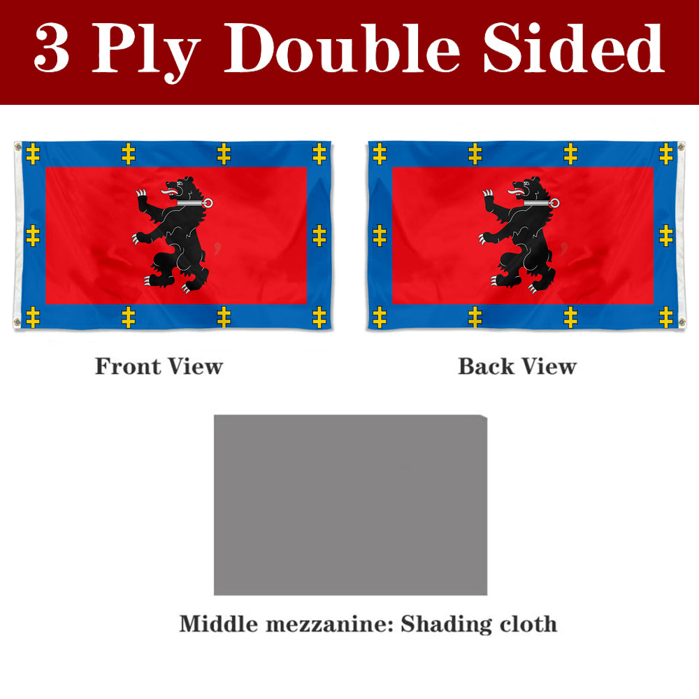 Fyon Double-sided Telsiai County, Lithuania Flag Banner