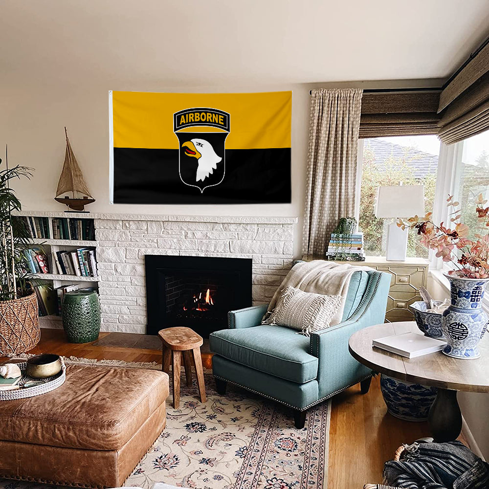 Fyon The Army 101st Airborne Division Flag Design 2 Indoor and outdoor banner