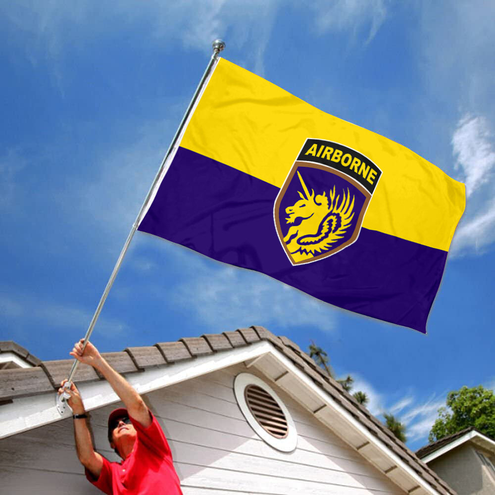 Fyon The Army 13th Airborne Division Flag Design 2 Indoor and outdoor banner