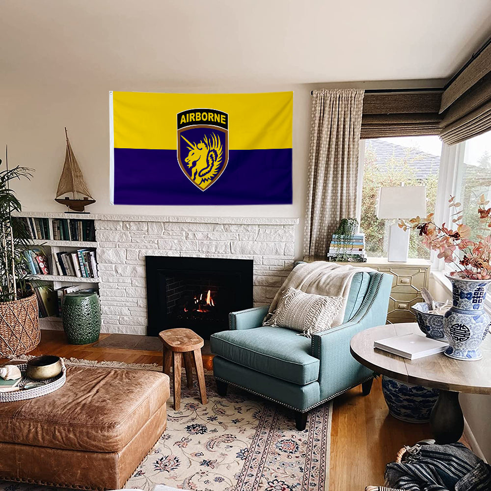 Fyon The Army 13th Airborne Division Flag Design 2 Indoor and outdoor banner