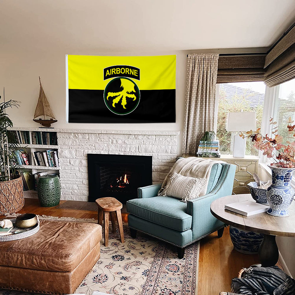 Fyon The Army 17th Airborne Division Flag Design 2 Indoor and outdoor banner