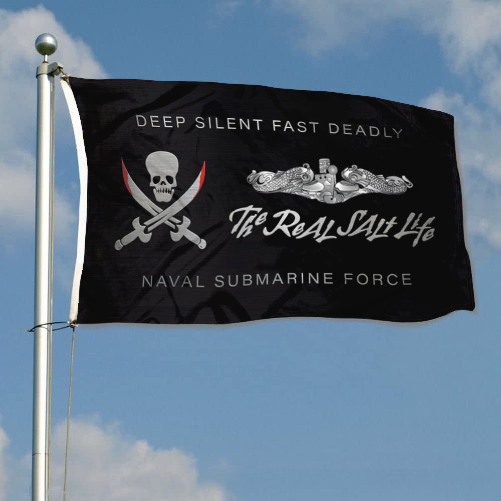 Fyon Double-sided The Real Salt Life U.S. Naval Submarine Force Flag Flags Banner