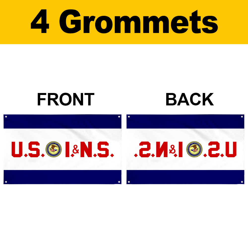 Fyon The United States Immigration and Naturalization Service Flag Banner