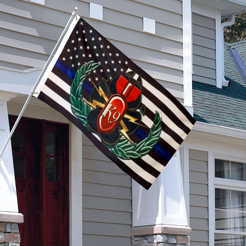 Fyon Thin Blue Line K9 Bomb Dog Flag indoor and outdoor Banner