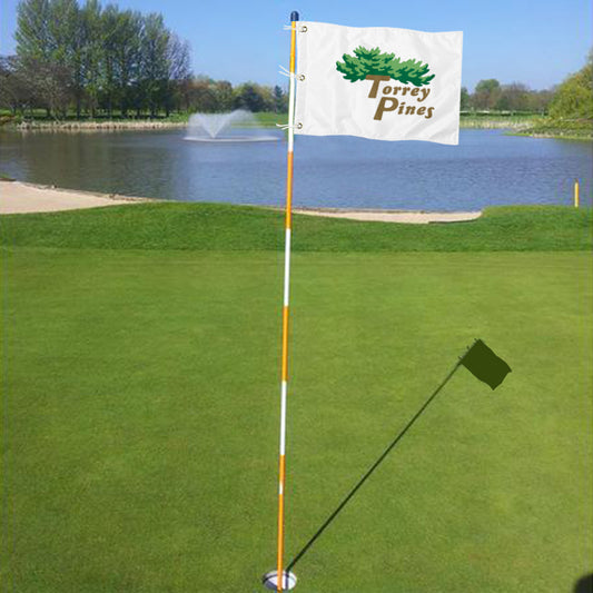 Fyon Torrey Pines Screen Print Logo GOLF Pin Flag Banner Grommets