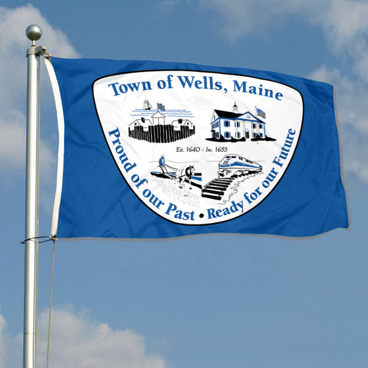 Fyon Town of Wells, Maine Flag Banner